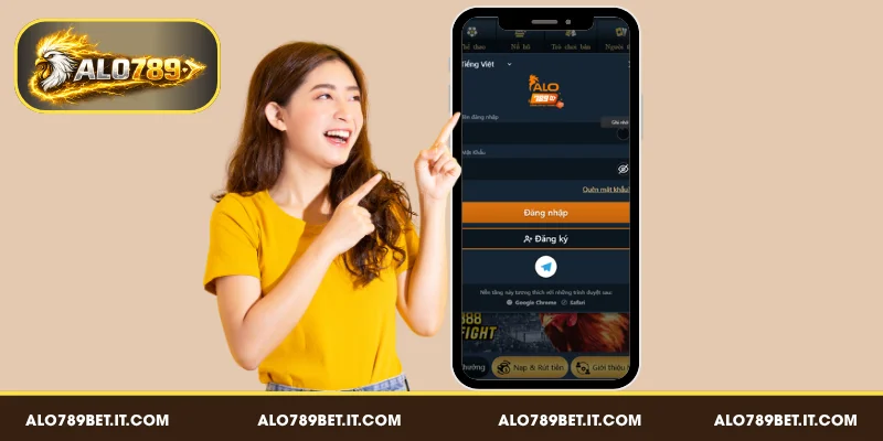 Cách đăng nhập ALO789 BET trên điện thoại