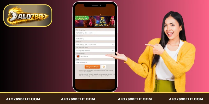 Hướng dẫn đăng ký ALO789 BET trên điện thoại